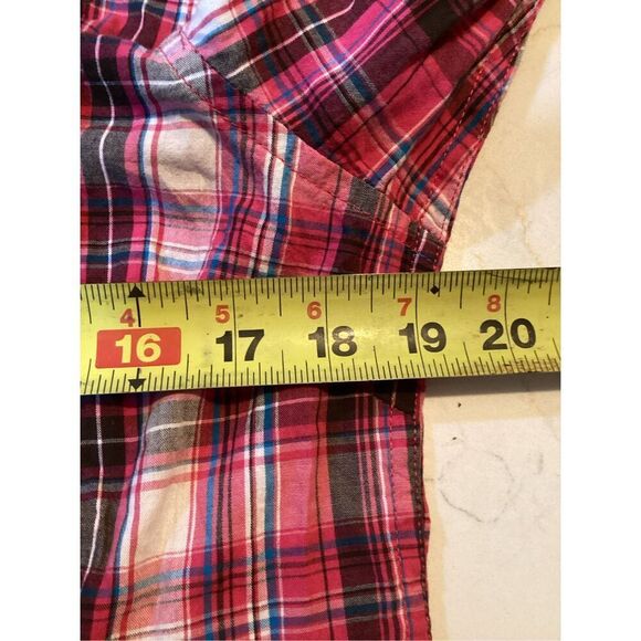 Ariat Womens Snap Button Plaid Shirt Sz M Embroidered Fuchsia - Picture 6 of 9